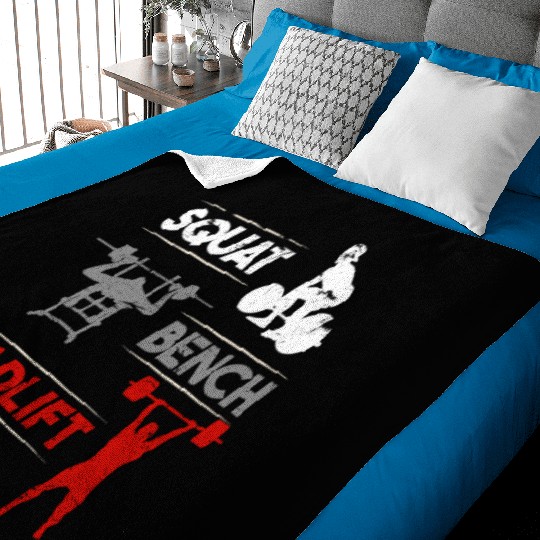 Gym Workout Squat Bench Deadlift Baby Blankets