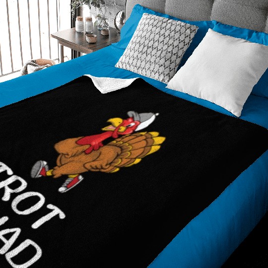 Thanksgiving Running Turkey Trot Squad Baby Blankets