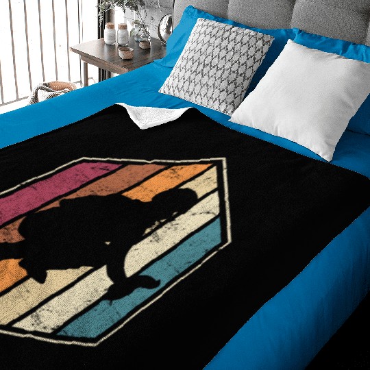 Vintage Baseball Catchers Baseball Catcher Softbal Baby Blankets