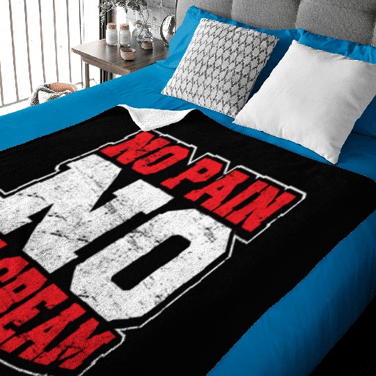 No Pain No Ice Cream Fitness Funny Gym Saying Card Baby Blankets
