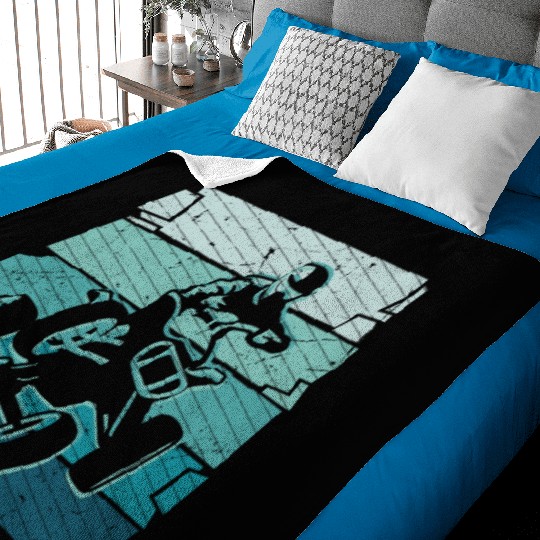 Quad Biker Graphic Offroad 4 wheeler ATV Baby Blankets