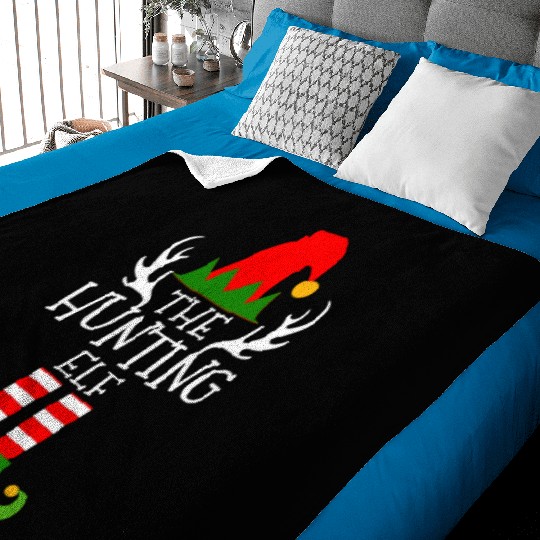 The Hunting Elf Group Matching Family Xmas Hunter Baby Blankets
