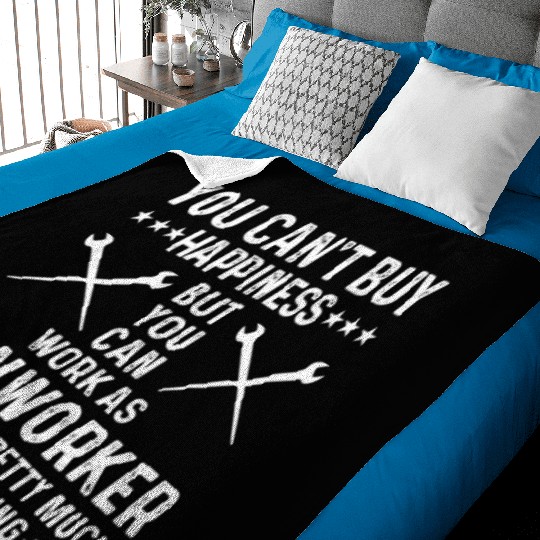 Proud Ironworker Saying Baby Blankets