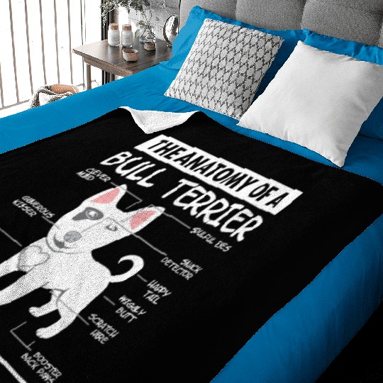 The Anatomy of A Bull Terrier Baby Blankets