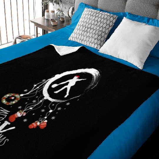 Winter dreamcatcher Christmas Bowling Baby Blankets