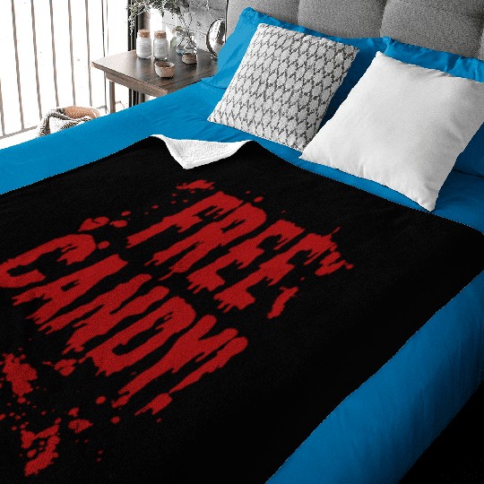 Free Candy Trick or Treat Scary Bloody Halloween Baby Blankets