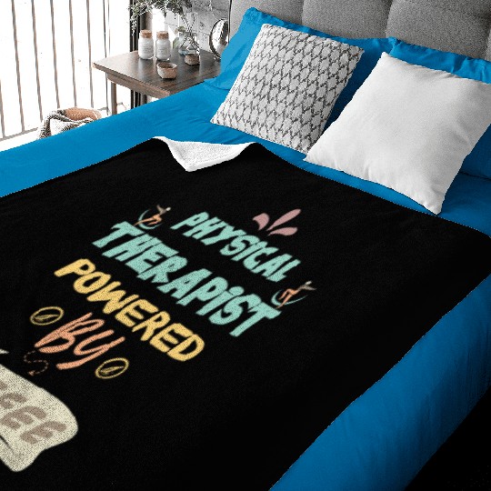 Physical Therapist Powered By Coffee Funny Baby Blankets