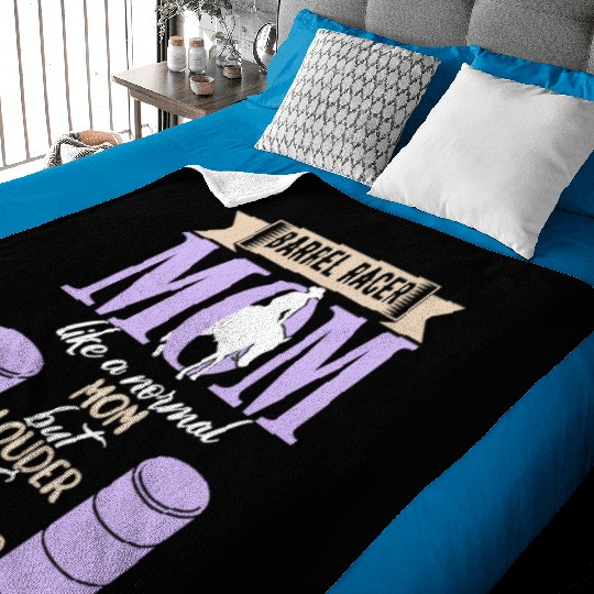 Barrel Racing Mom Baby Blankets
