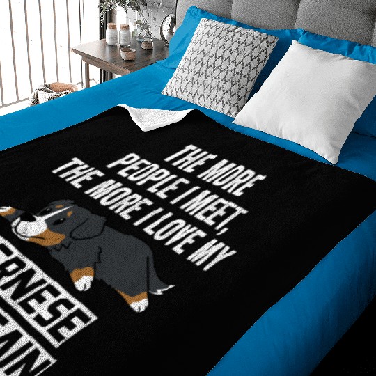 The More I Love My Bernese Mountain Dog Baby Blankets