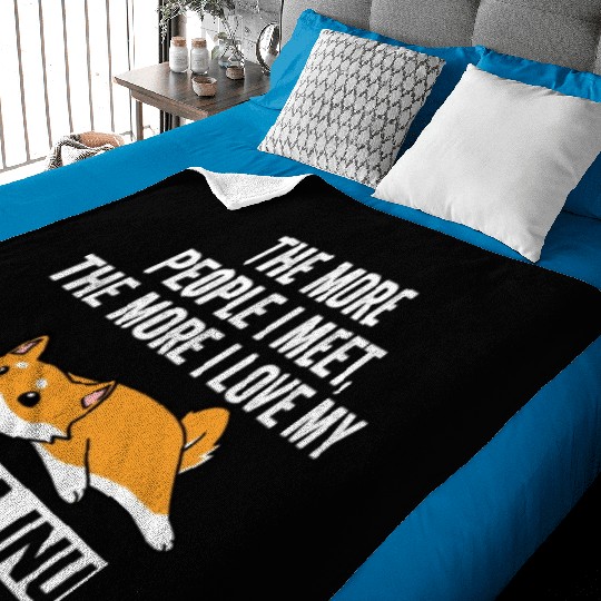 The More I Love My Shiba Inu Baby Blankets