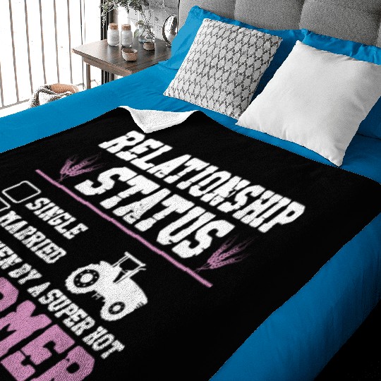 Farming Farmer Girl Girlfriend Baby Blankets