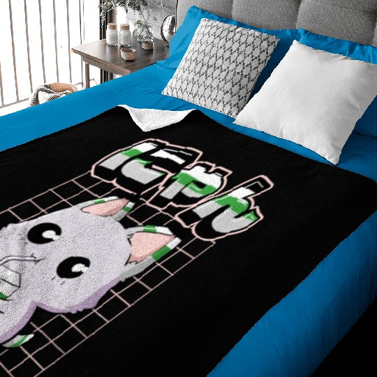 Demiromantic Pride Kawaii Cat Strawberry Milk Baby Blankets