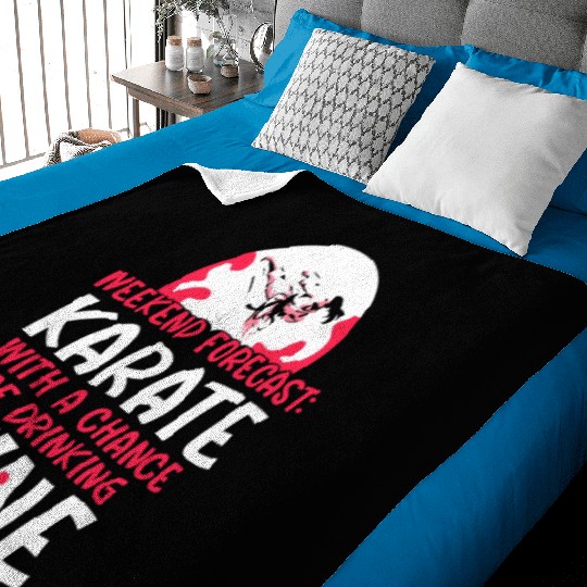 Weekend Forecast Karate Wine Baby Blankets