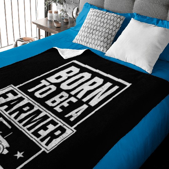 Farming Farmer Vintage Tractor Baby Blankets