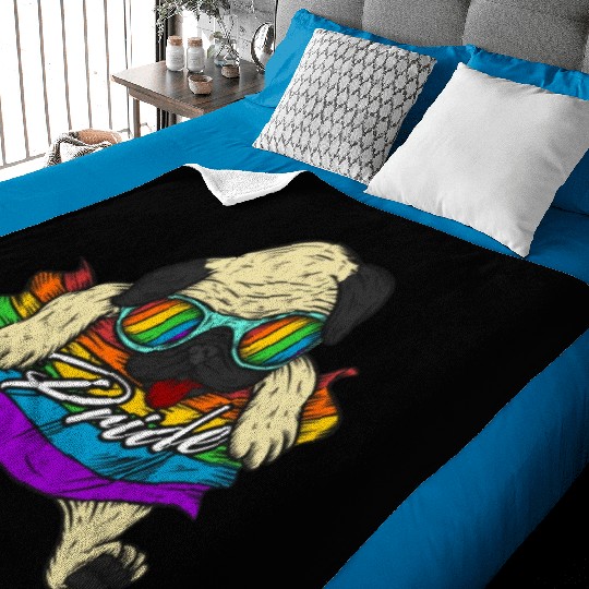 Pug Dog Gay Pride Lgbt Pride Baby Blankets