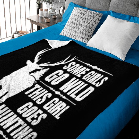 This Girl Goes Hunting Deer Hunting Season Baby Blankets