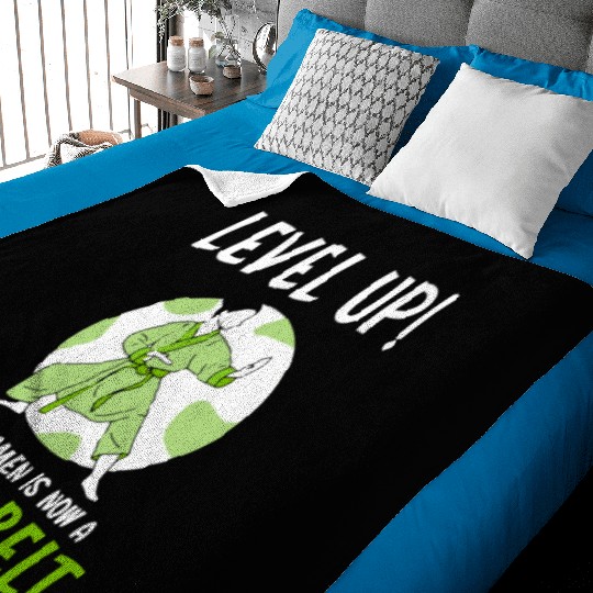 Level Up! This women is now a green belt Baby Blankets