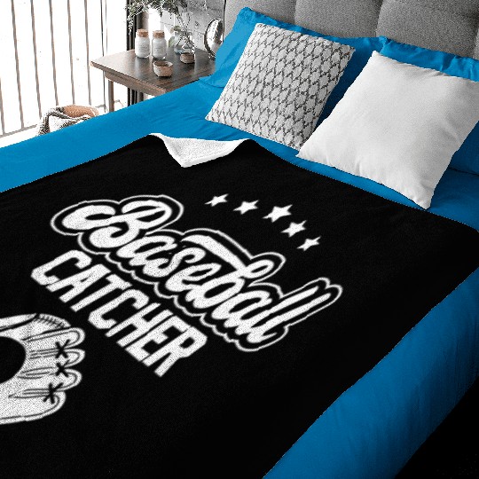 Baseball Catcher Sayings Player Hobby Baby Blankets