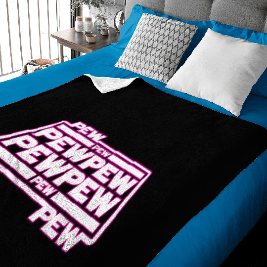 Pew Pew Pew Baby Blankets