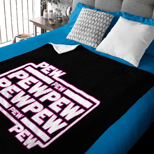Pew Pew Pew Baby Blankets