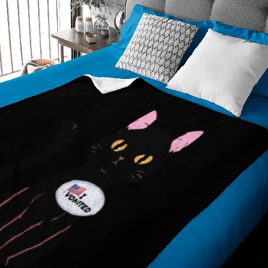 I Vomited Funny Cat American Election Voting Baby Blankets