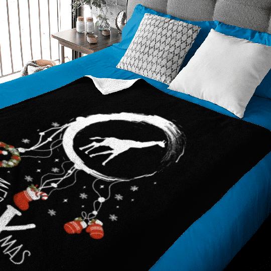 Winter dreamcatcher Christmas Giraffe Baby Blankets