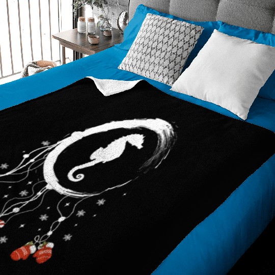Winter dreamcatcher Christmas Seahorse Baby Blankets