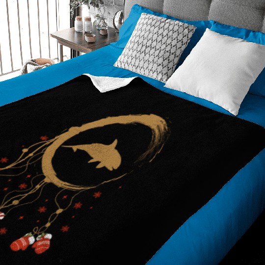 Winter dreamcatcher Christmas Orca Baby Blankets