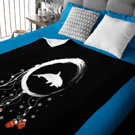 Winter dreamcatcher Christmas Orca Baby Blankets