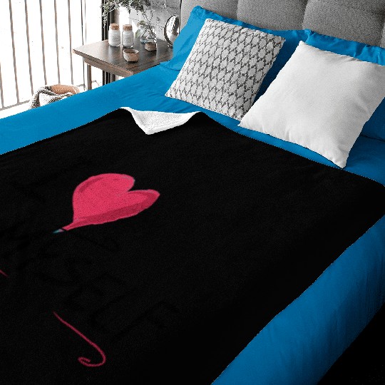 i love me heart text saying Baby Blankets