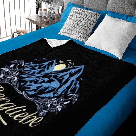 Mountain Love Sunrise Edelweiss Baby Blankets