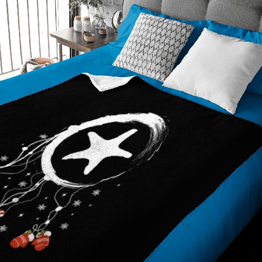 Winter dreamcatcher Christmas Starfish Baby Blankets