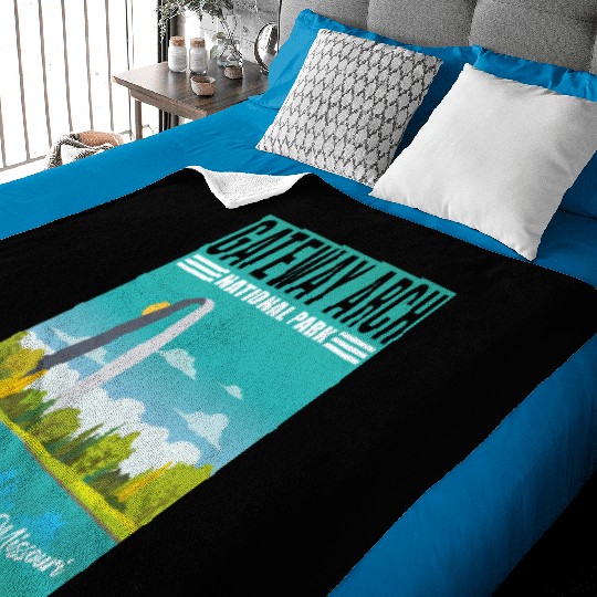 Gateway Arch National Park Missouri, St Louis Baby Blankets