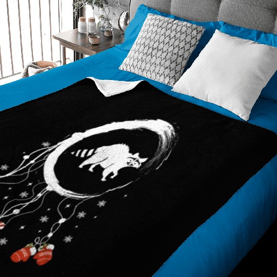 Winter dreamcatcher Christmas Raccoon Baby Blankets