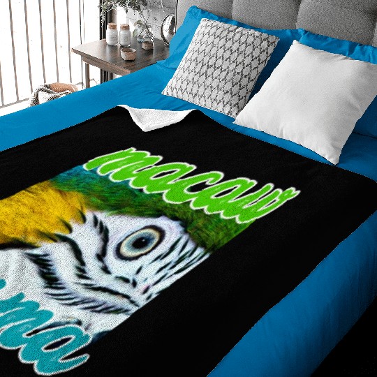 Blue And Yellow Macaw - Parrot Baby Blankets