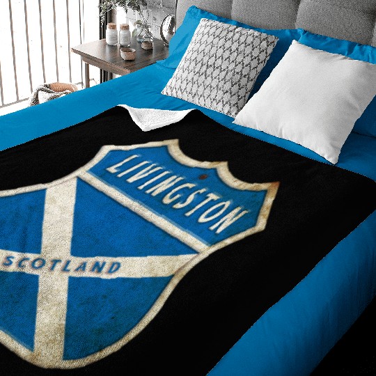 Livingston Scotland flag crest design Baby Blankets