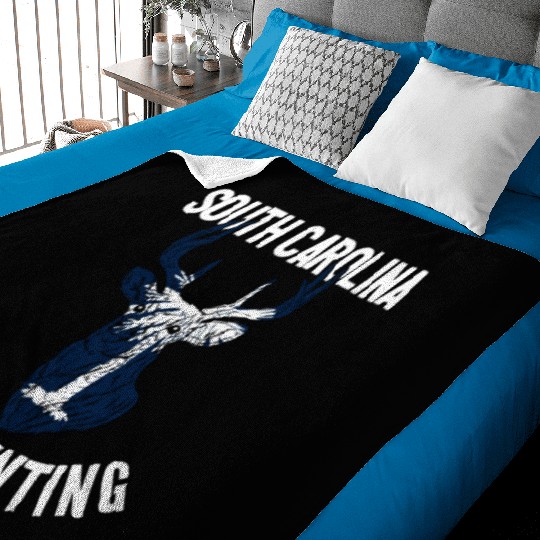 South Carolina Deer Hunting Buck Stag Hunter Baby Blankets