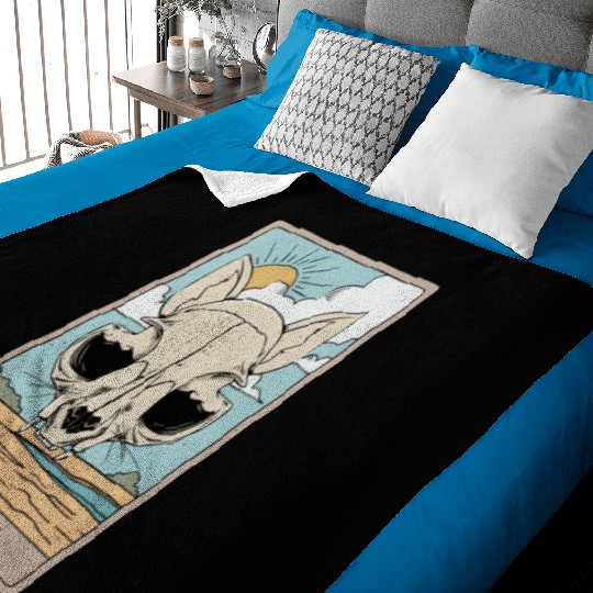 Cat Death Tarot Card Design for a Tarot Card Read Baby Blankets