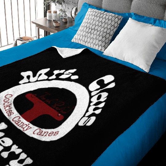 Christmas Baby Blankets, Mrs. Claus Bakery Baby Blankets,