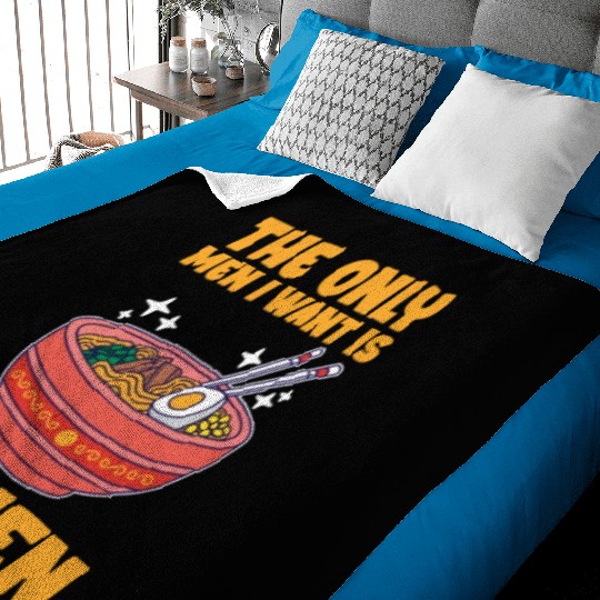 The Only Men I Want Is Ramen Baby Blankets