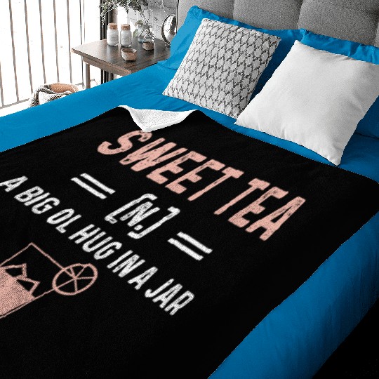 Funny Sweet Tea N A Big Ol Hug In A Jar Baby Blankets