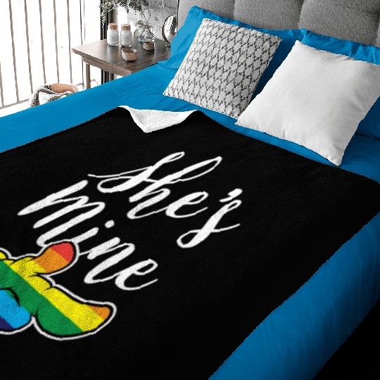 Matching Lesbian Couple She's Mine Part2 Baby Blankets