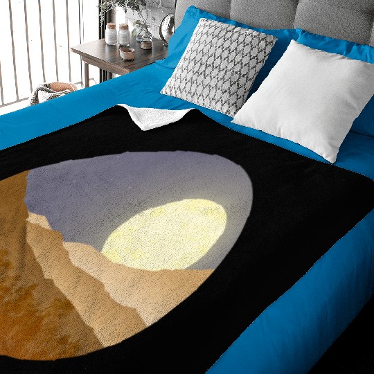 Nightscape with full moon Baby Blankets