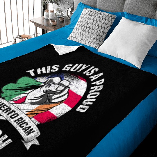 Puerto Rico Flag Ireland Grown Men Boys Guy Baby Blankets