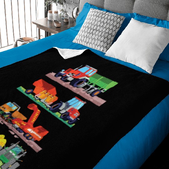 Farm Vehicles Tractor Lover Baby Blankets
