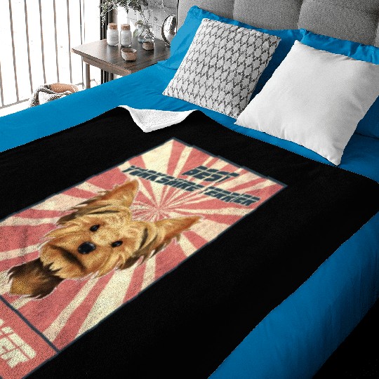Best Yorkshire Terrier Dad Ever I Yorkie Lover Baby Blankets