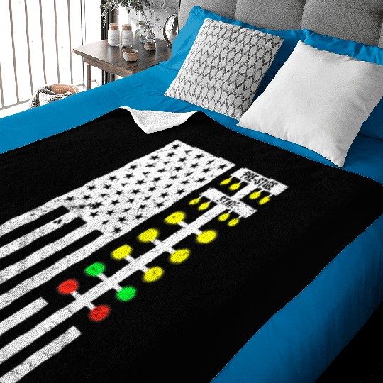 Drag Racing Flag American Drag Racer Drag Strip Baby Blankets