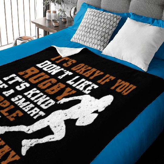 Rugby Is A Smart People Sport Rugby Player Baby Blankets