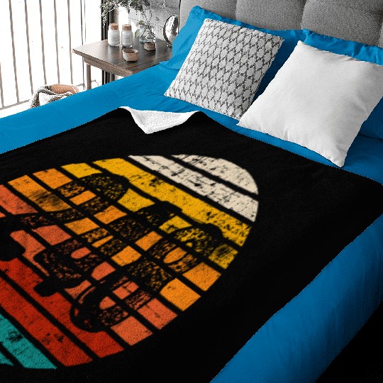 Distressed Vintage Sunset 248 Area Code Baby Blankets