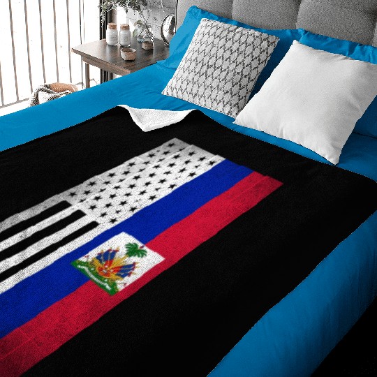 Haiti Design for proud Haitian Americans Baby Blankets